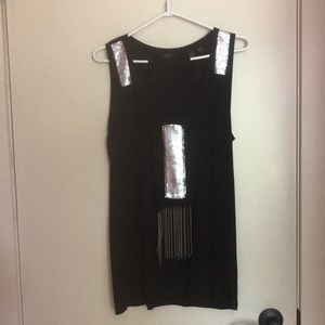 Women’s Black Esprit Tank Top and Scarf size XL